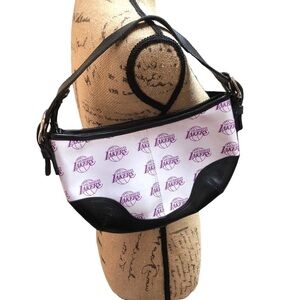 Los Angeles Lakers Fan Leather Adjustable Shoulder Purse